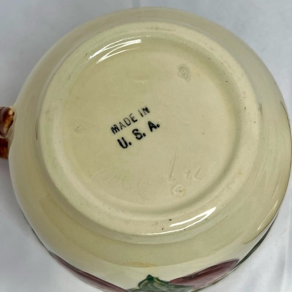 🍎 XL mug Franciscan Apple jumbo bullion saucer VHTF vintage CA USA EUC oversize - Picture 7 of 11